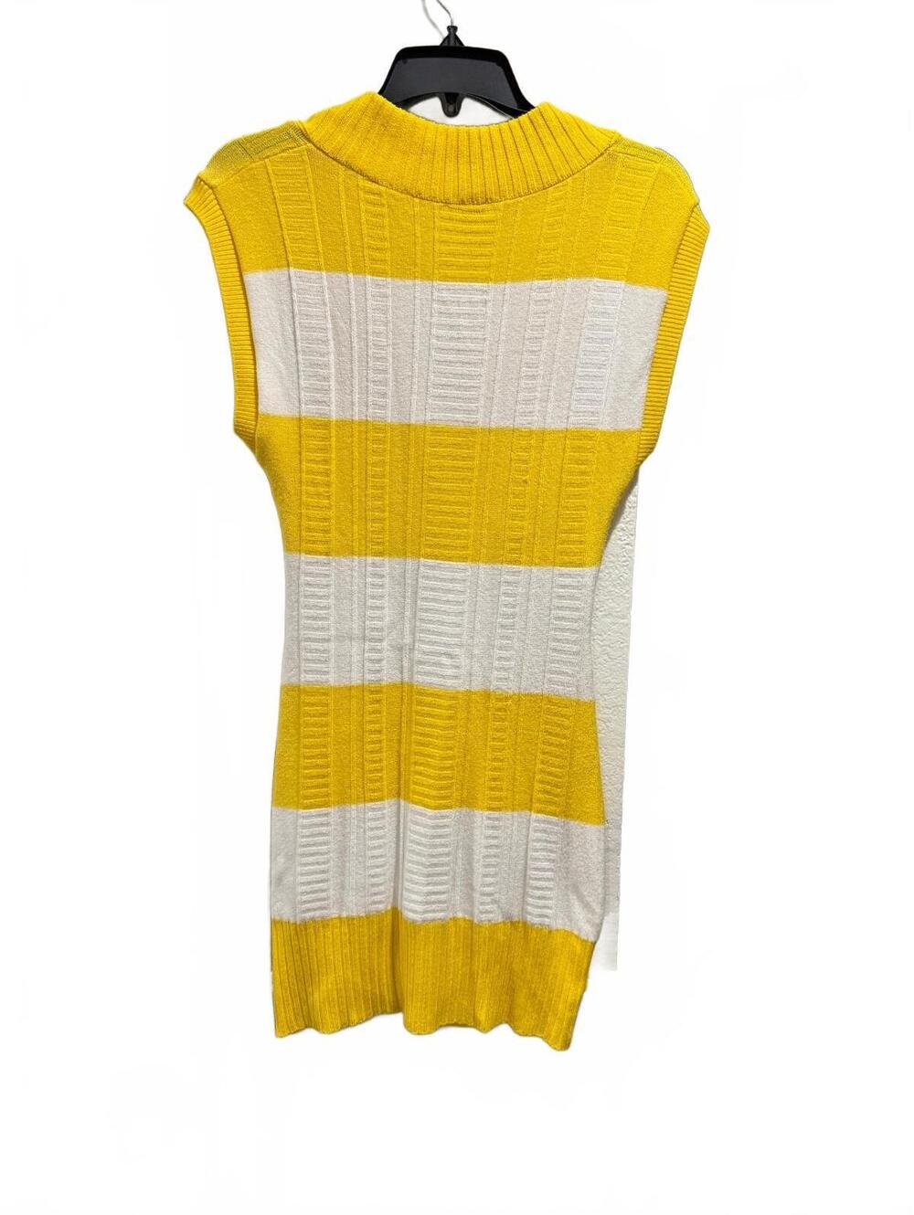 Lilly of the Vally Y2K Striped Ribbed Knit Mini Dress Sweater Vest Size Medium - Picture 2 of 9